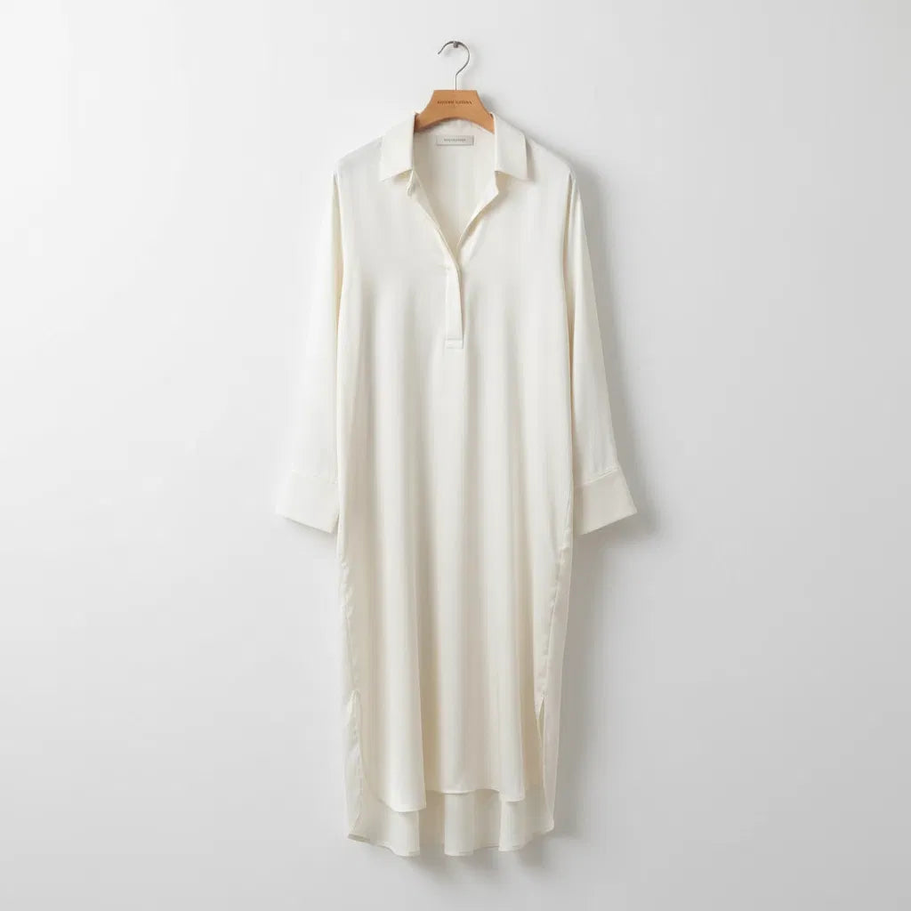 Silk Shirt Dress