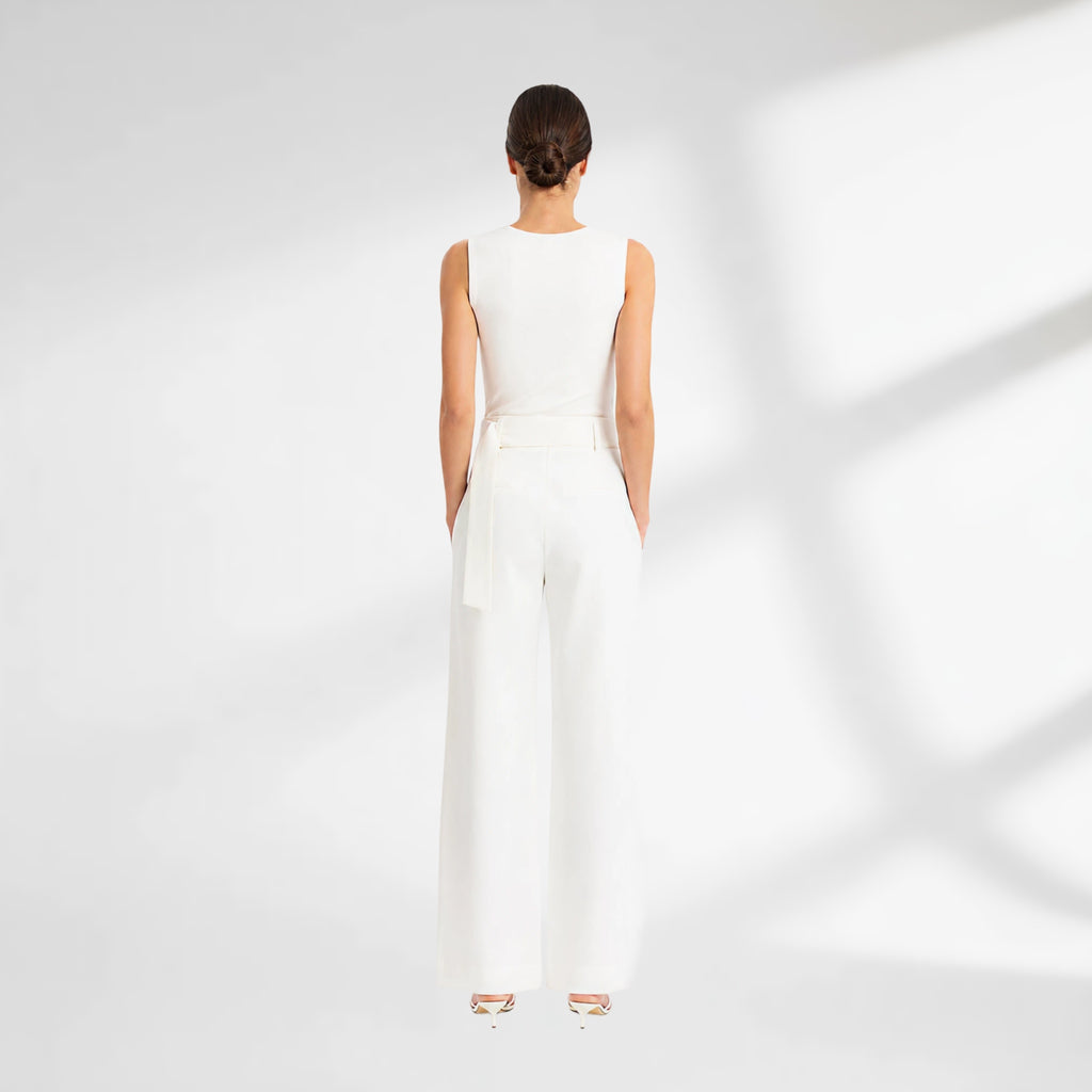 Ivory Canvas Waist Belt