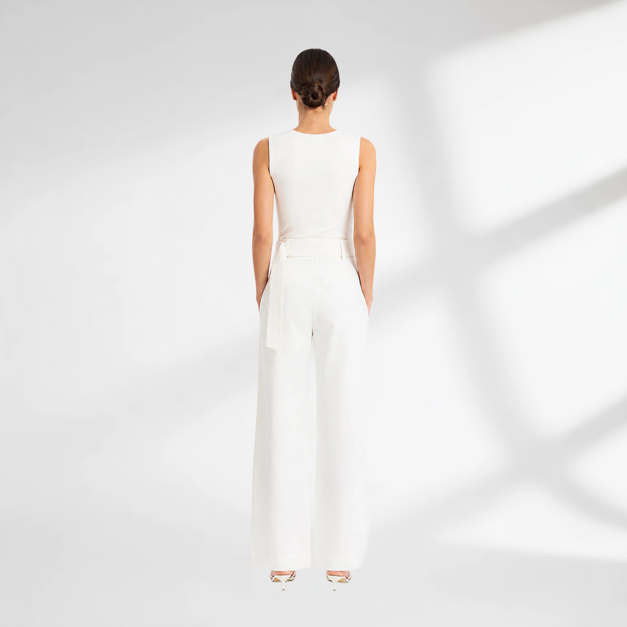 Ivory Canvas Waist Belt