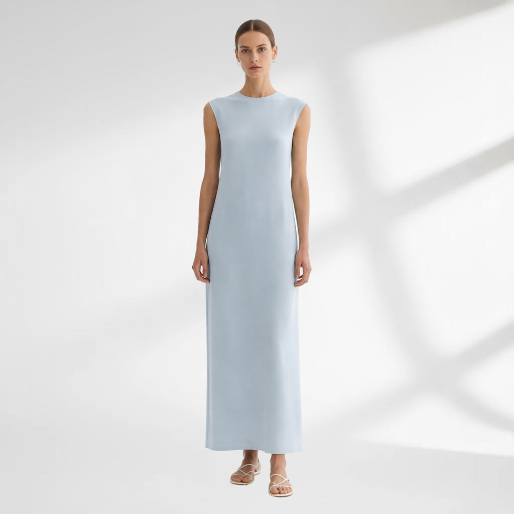 Light Blue Column Dress