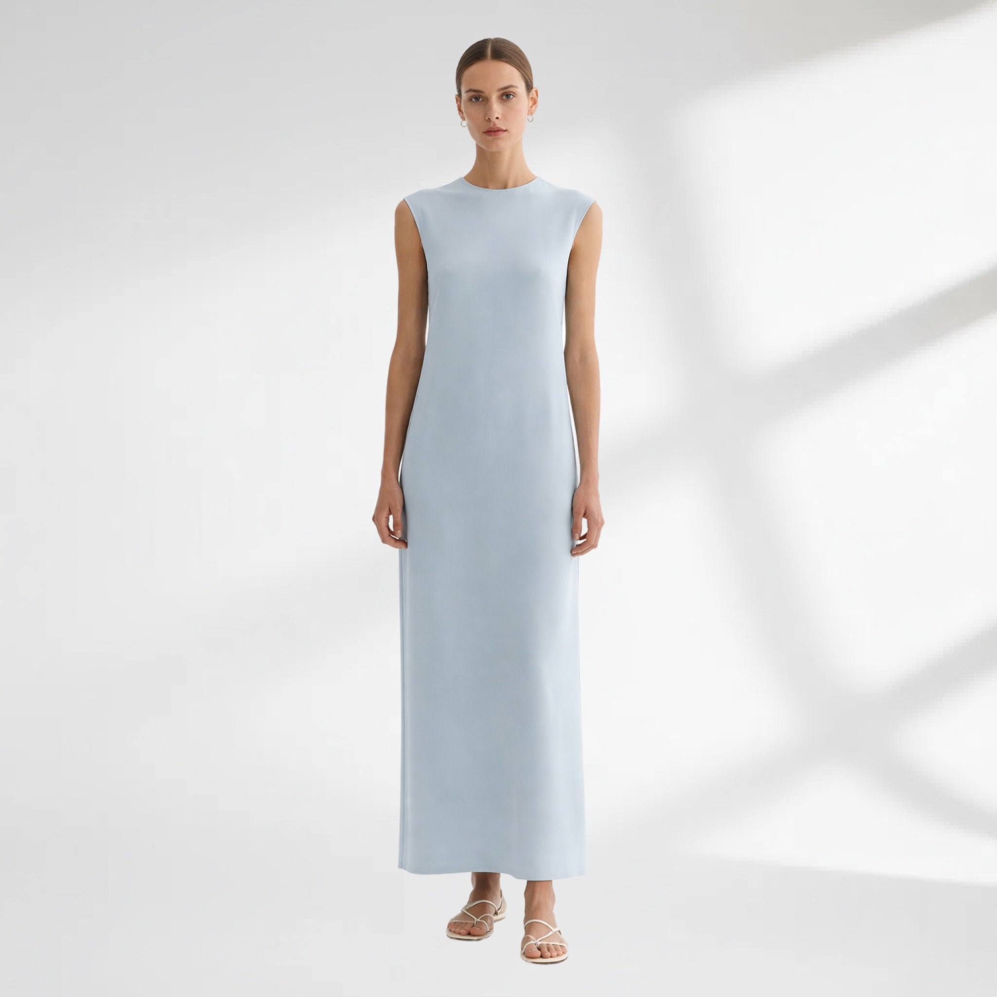 Light Blue Column Dress