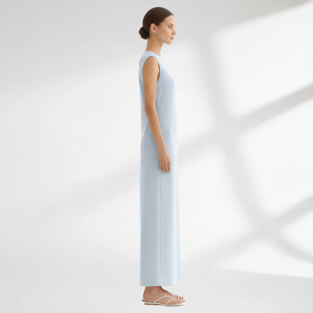 Light Blue Column Dress