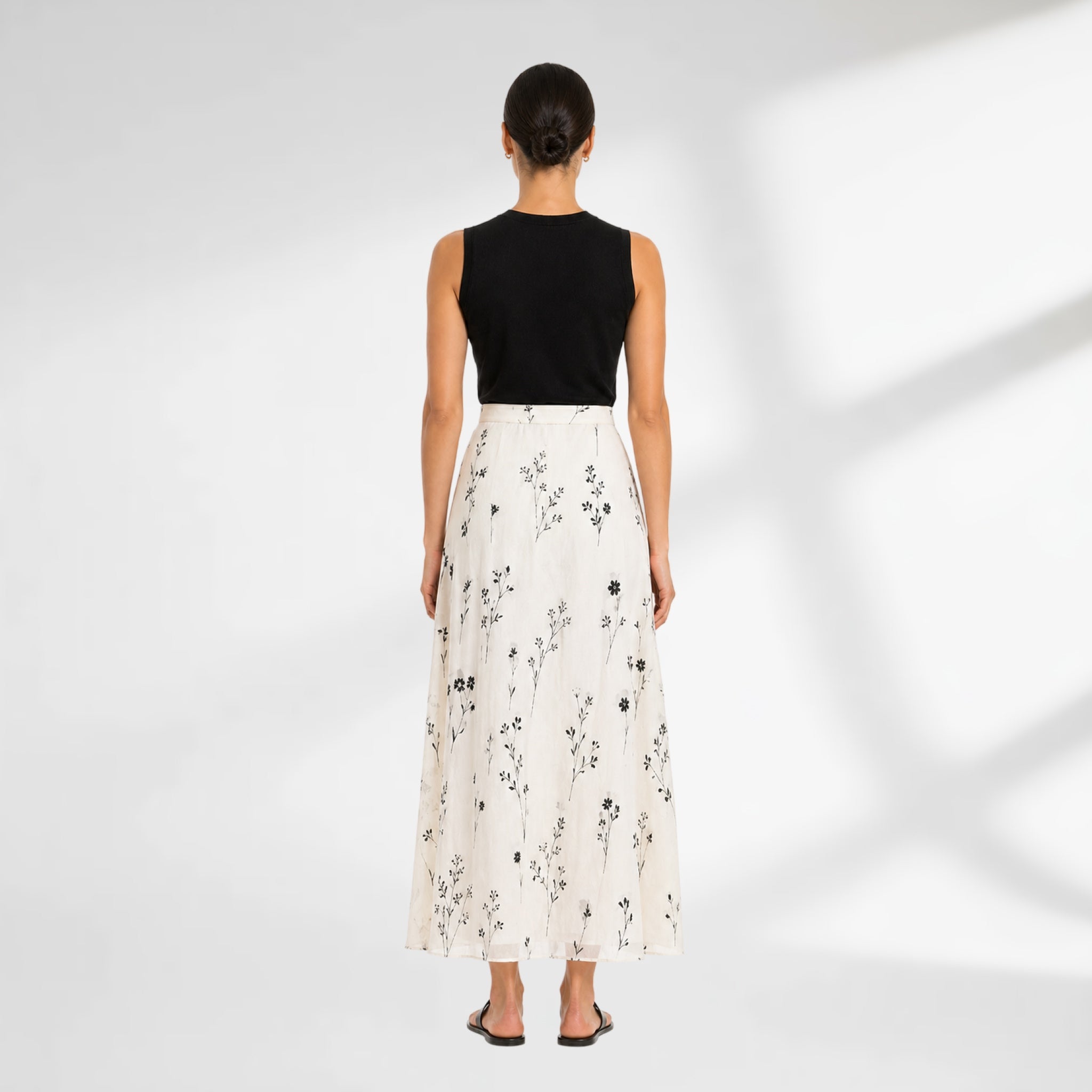 Serein Floral Voile Skirt