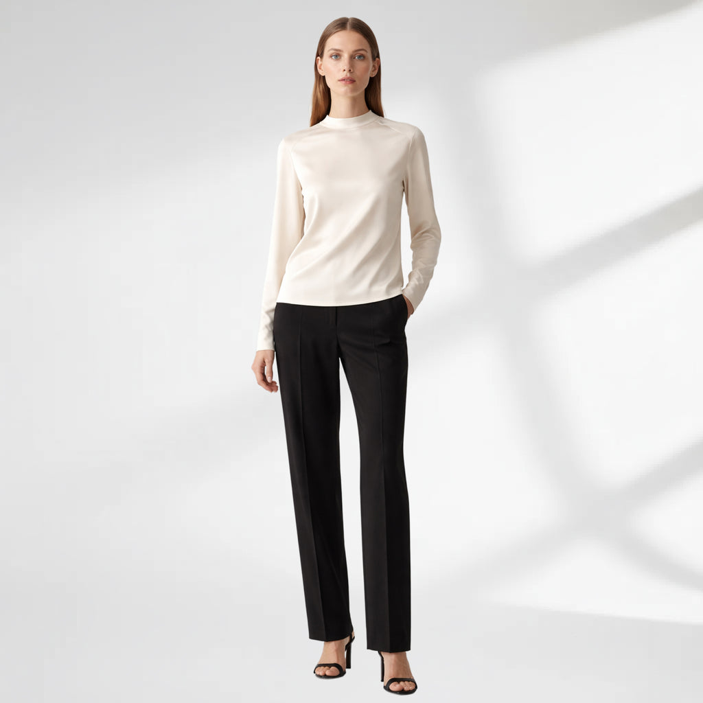 Silk Structure Long Sleeve Top