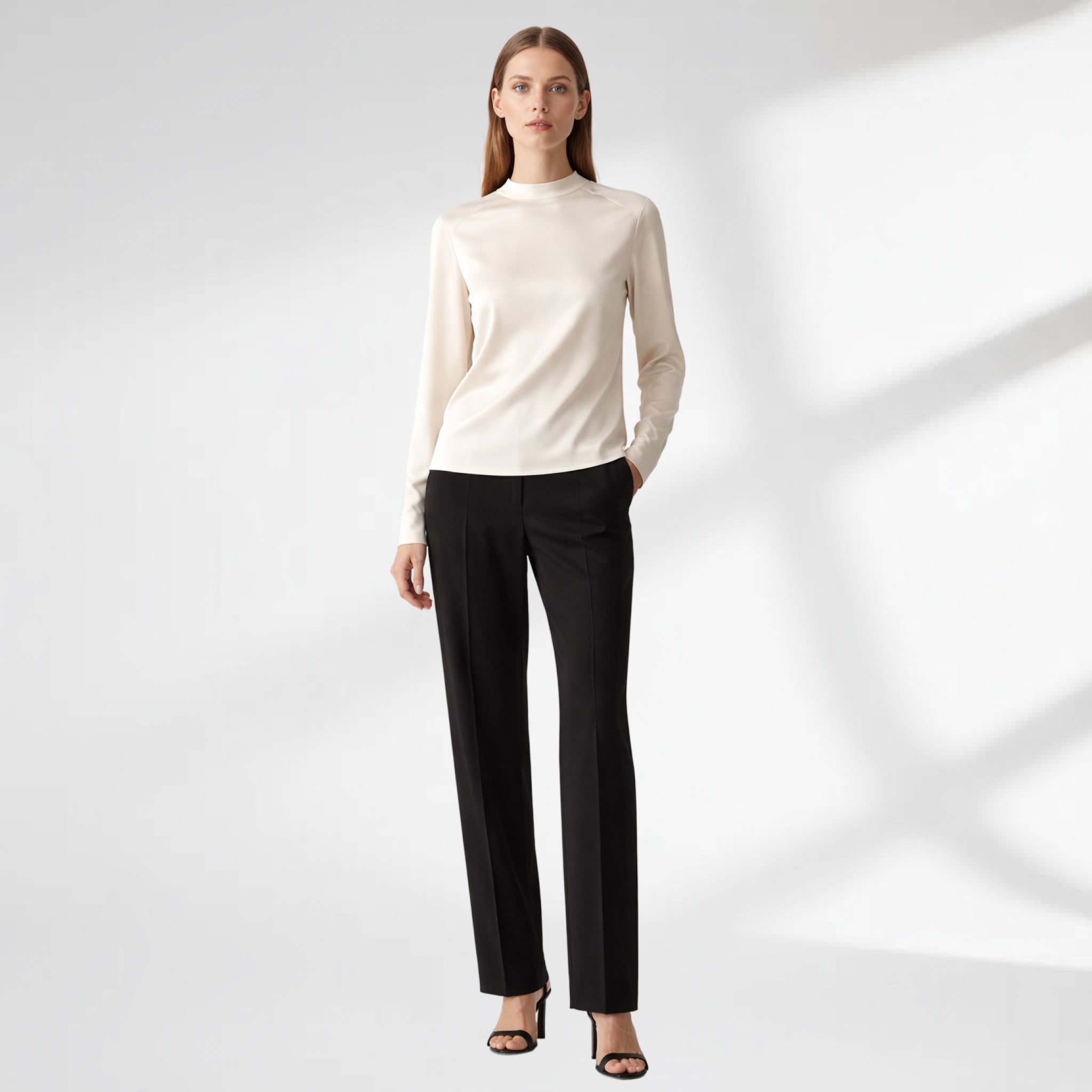 Silk Structure Long Sleeve Top