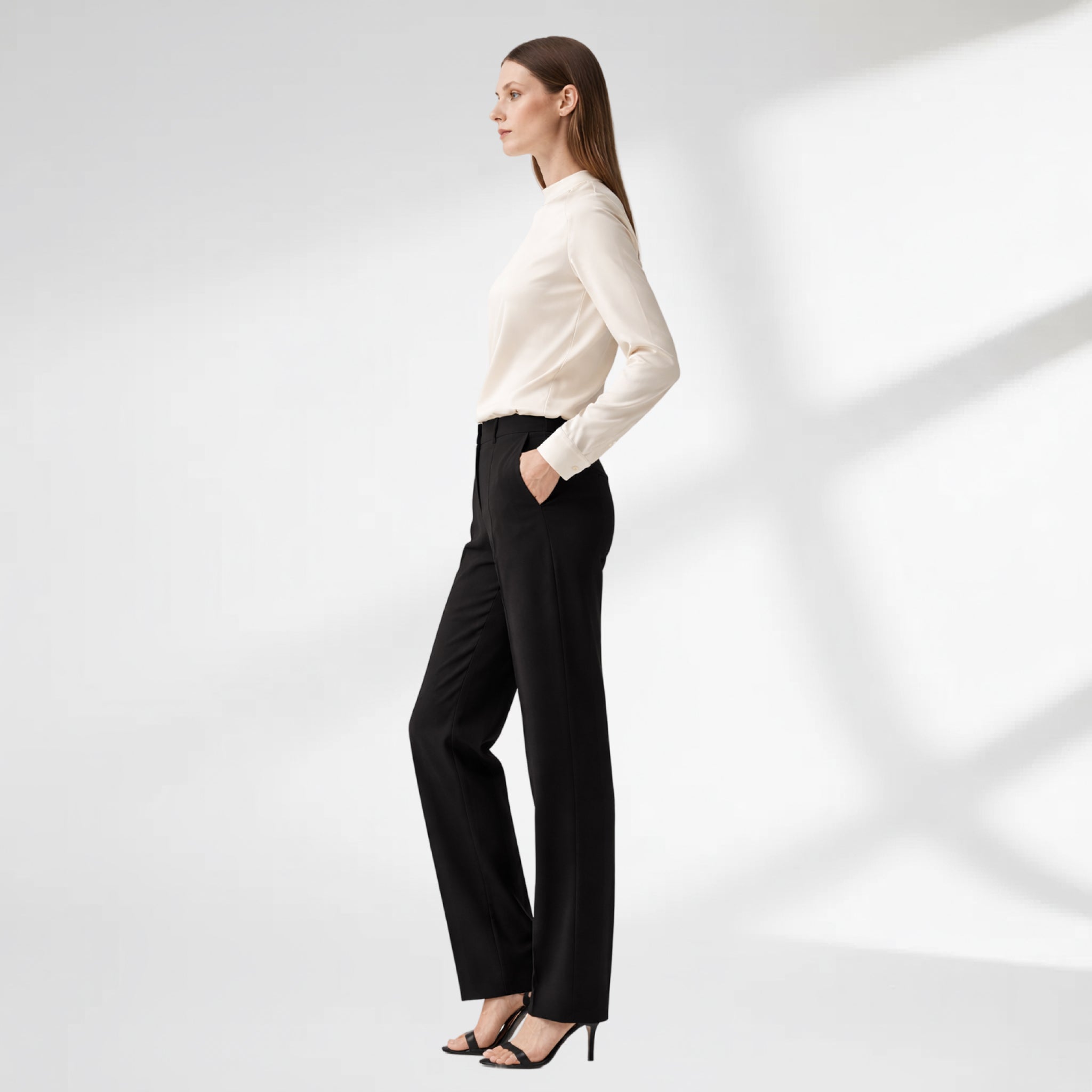 Silk Structure Long Sleeve Top