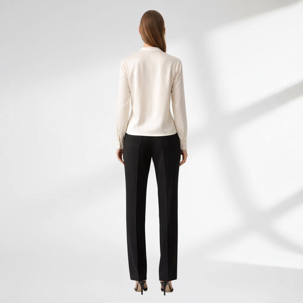 Silk Structure Long Sleeve Top