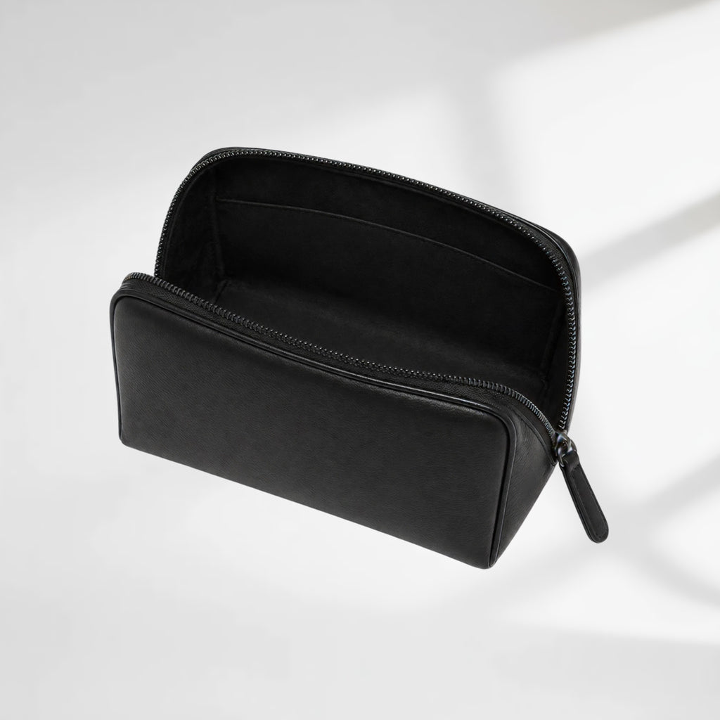 Structured Leather Makeup Case