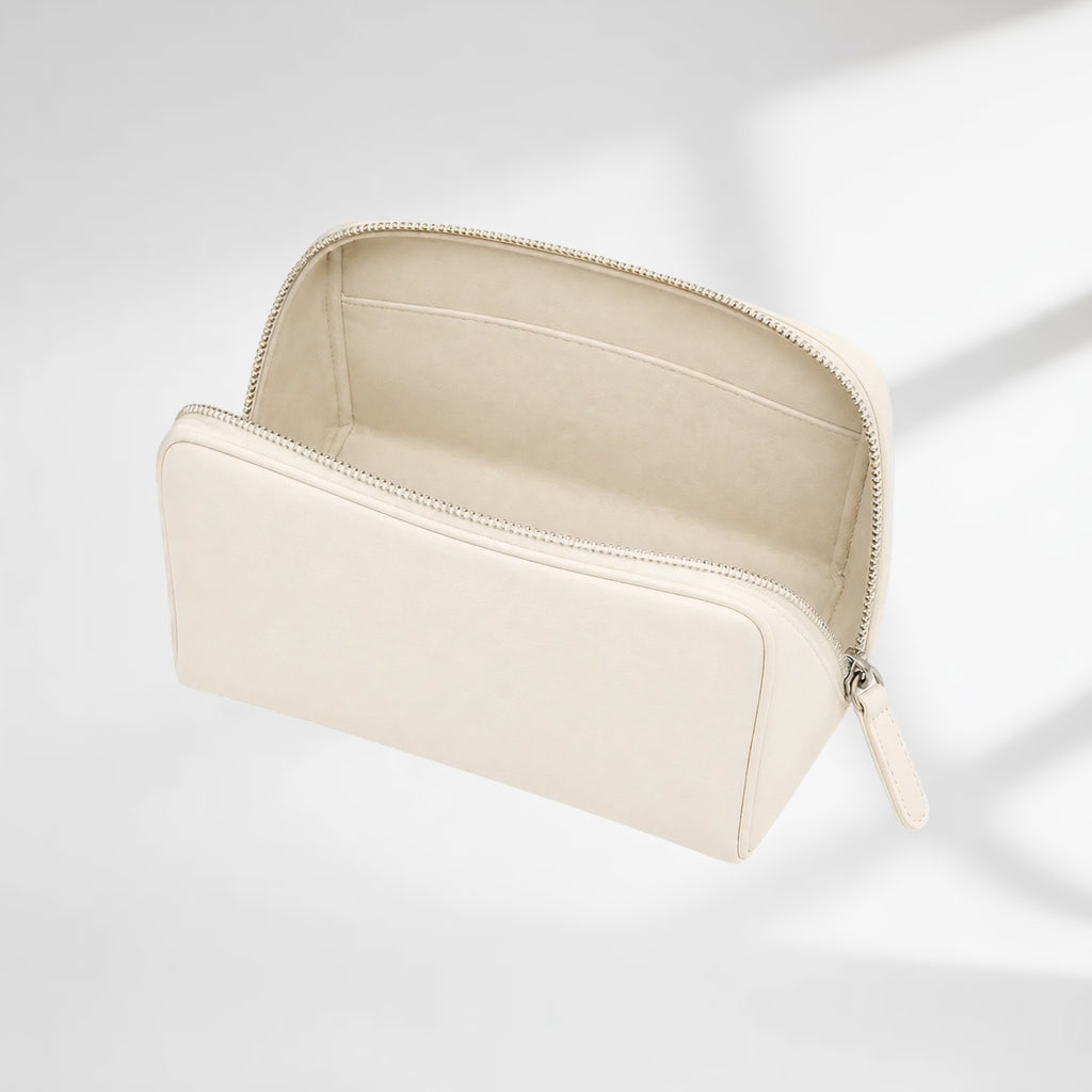 Structured Leather Makeup Case