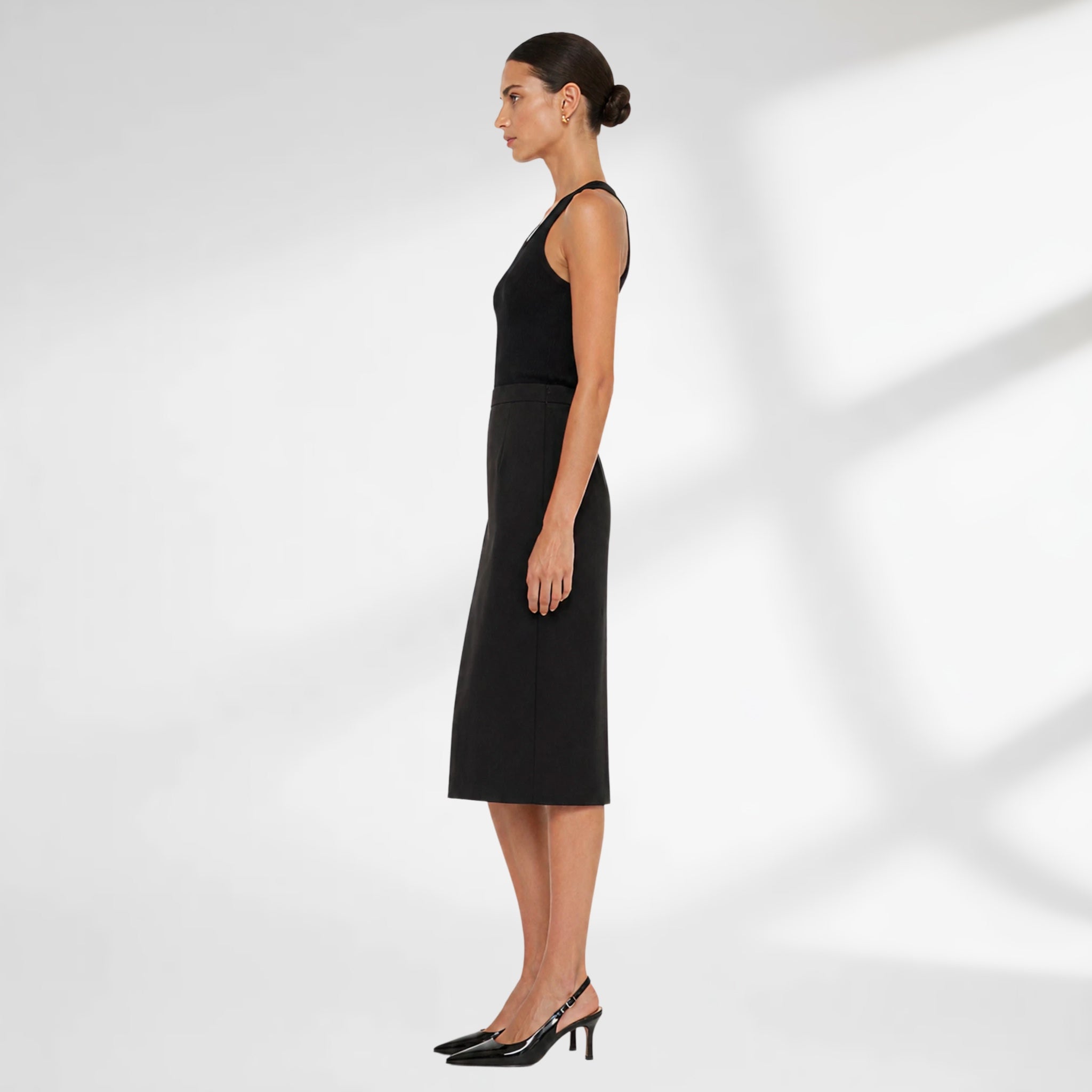 Structured Mid-Length Skirt