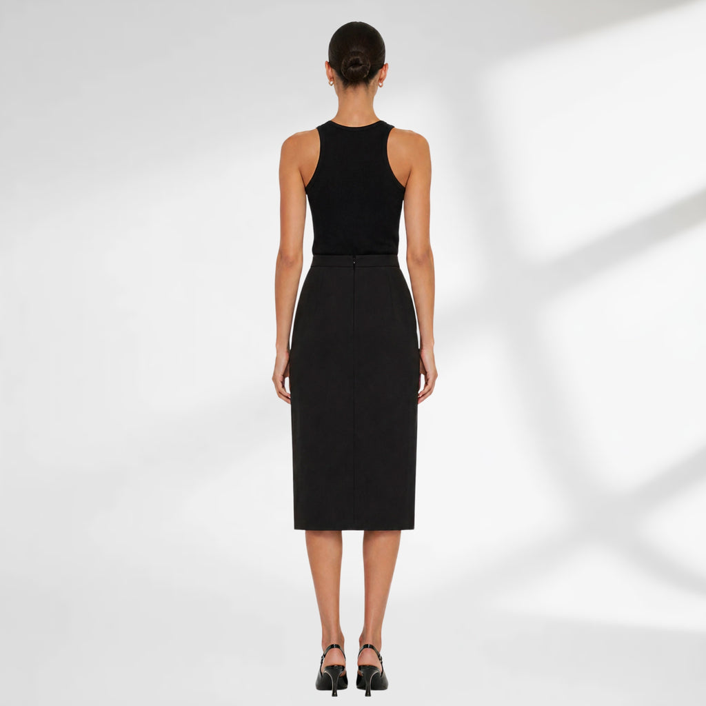 Structured Mid-Length Skirt